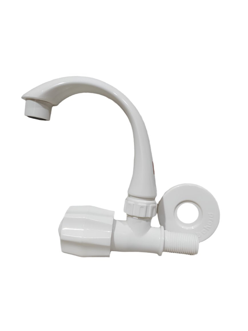 Sink Cock Swan Neck Small Spout Foam Flow With Flange PRAYAG