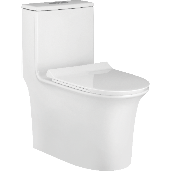 KEROVIT 4D RIMLESS ONE PIECE S - TRAP: 220MMROUGH - IN SIZE : 670*375*755 MM WITH UF SOFT SEAT COVER WHITE (ELEGANT - KAJ0526) ONE PIECE  BY KAJARIA