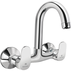 KEROVIT SINK MIXER WITH SWIVEL SPOUT AND FLANGES EDGE (KB1211024)  BY KAJARIA