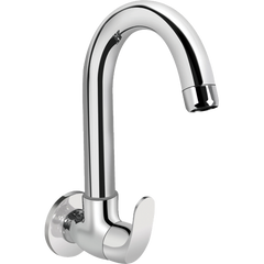 KEROVIT EDGE Sink Cock Wall Mount With Swivel Spout & Flange (KB1211025)  By Kajaria