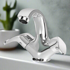 Central Hole Basin Mixer With Fixed Spout