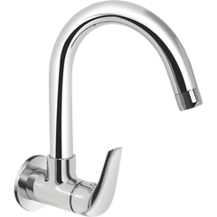 KEROVIT SINK COCK WALL MOUNTED WITH SWIVEL SPOUT AND FLANGE SLOPE (KB1311025)  BY KAJARIA