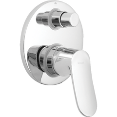KEROVIT 2 INLET CONCEALED BATH & SHOWER MIXER TRIMS - SINGLE LEVER URBANE(KB3111014) BY KAJARIA