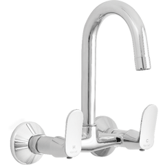KEROVIT SINK MIXER WALL MOUNTED WITH SWIVEL SPOUT & FLANGES URBANE(KB3111024) BY KAJARIA