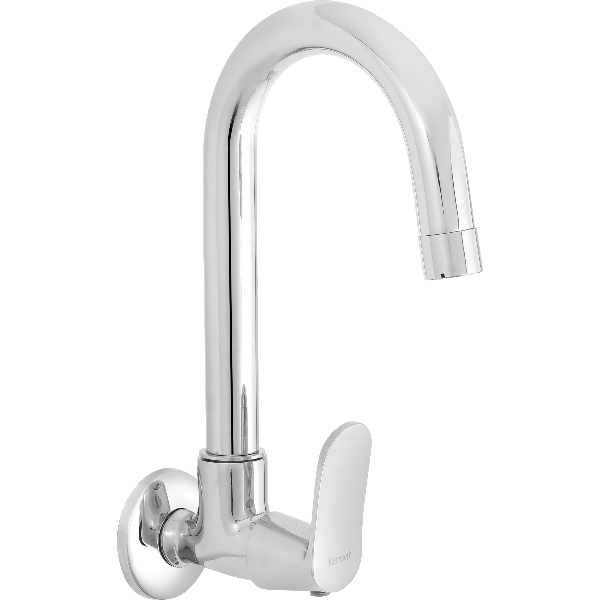 WALL MOUNTED SINK COCK WITH SWIVEL SPOUT & FLANGE (KB3111025) URBANE