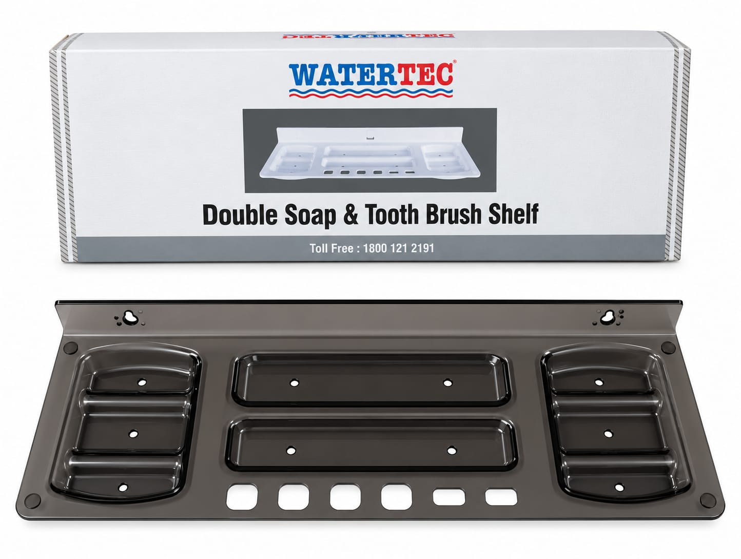 WATERTEC PVC Double Soap Tray, Black