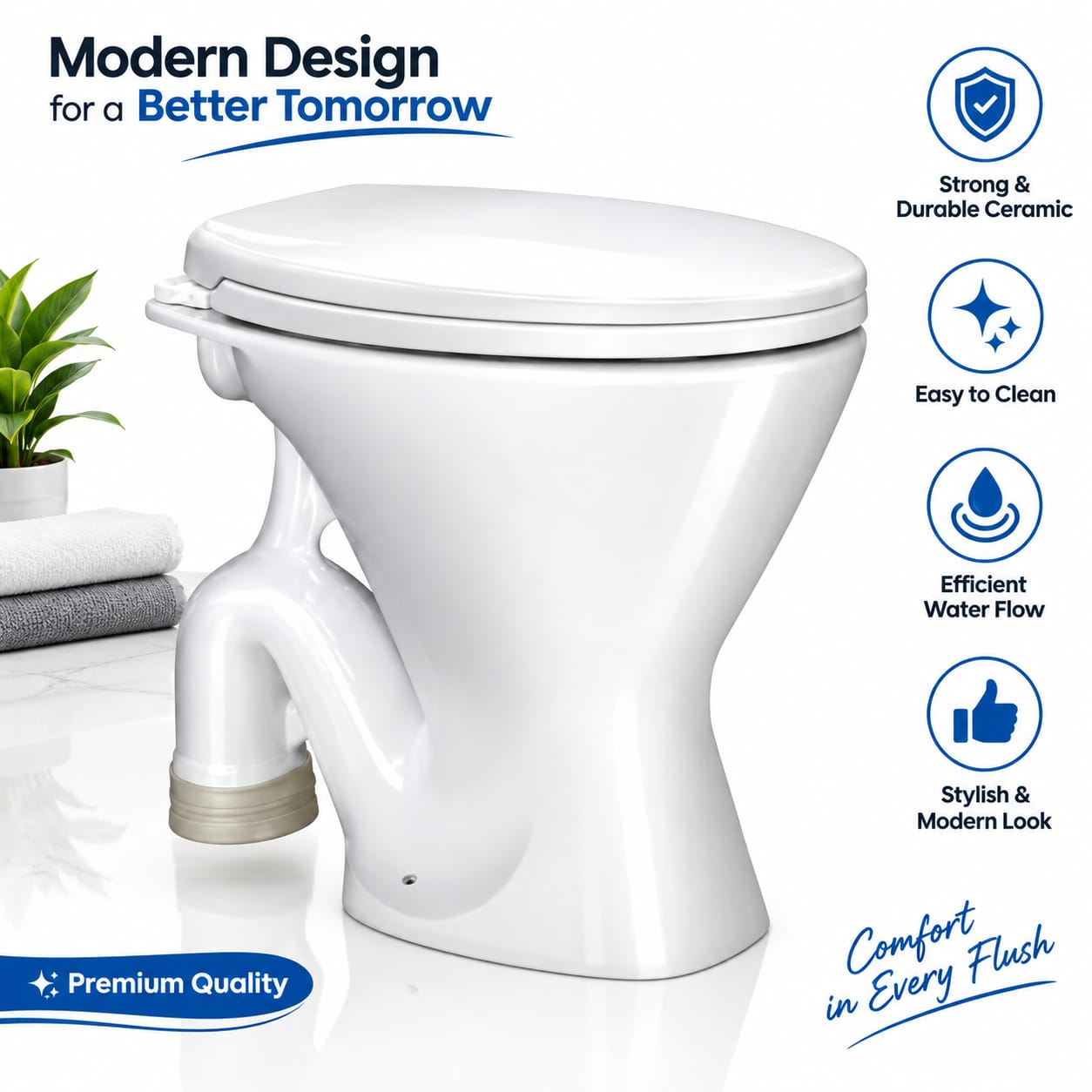 HINDWARE COMODE EWC S - Popular