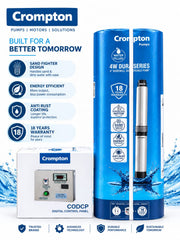 CROMPTON Submersible Oil Filled  Pump (1 HP) 14 Stage with Panel