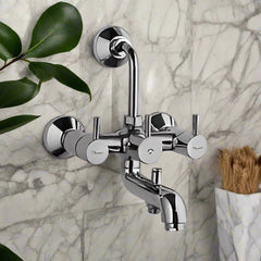 Wall Mixer 3 in 1 System with Provision for both Hand Shower and Overhead Shower