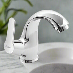 Deck Mounted Swan Neck Tap with L/H Operating Handle