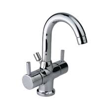 Central Hole Basin Mixer with Round Spout with Pop up Waste System