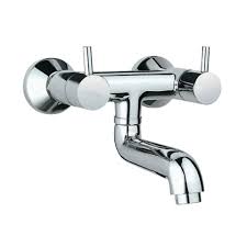 Wall Mixer Non-Telephonic Shower Arrangement with Connecting Legs & Wall Flanges