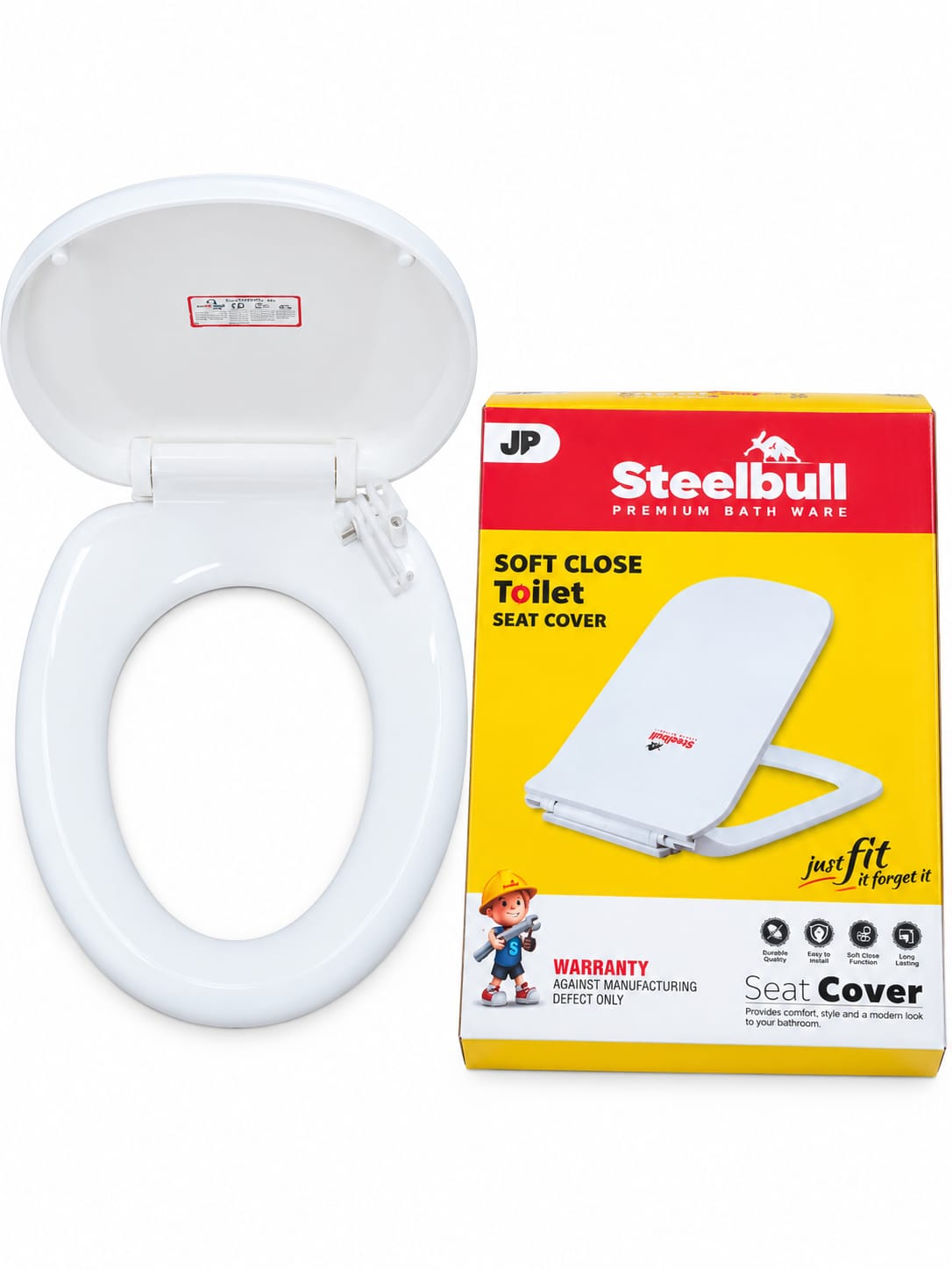 STEELBULL SEAT COVER SOFT CLOSE OVAL (302)