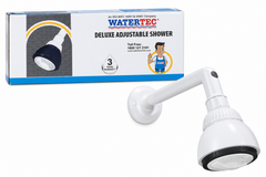 WATERTEC PVC Deluxe Adjustable Shower White